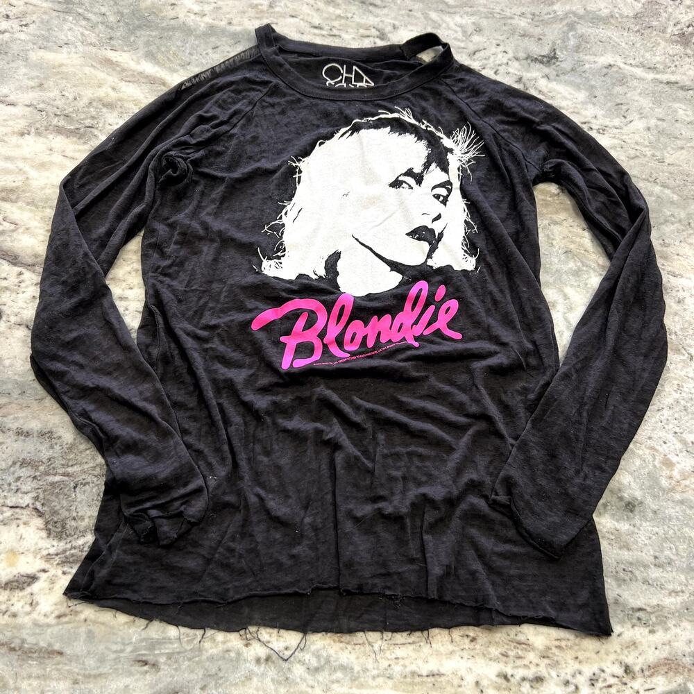 Chaser Blondie Burnout Cold Shoulder Top Small - Picture 2 of 4